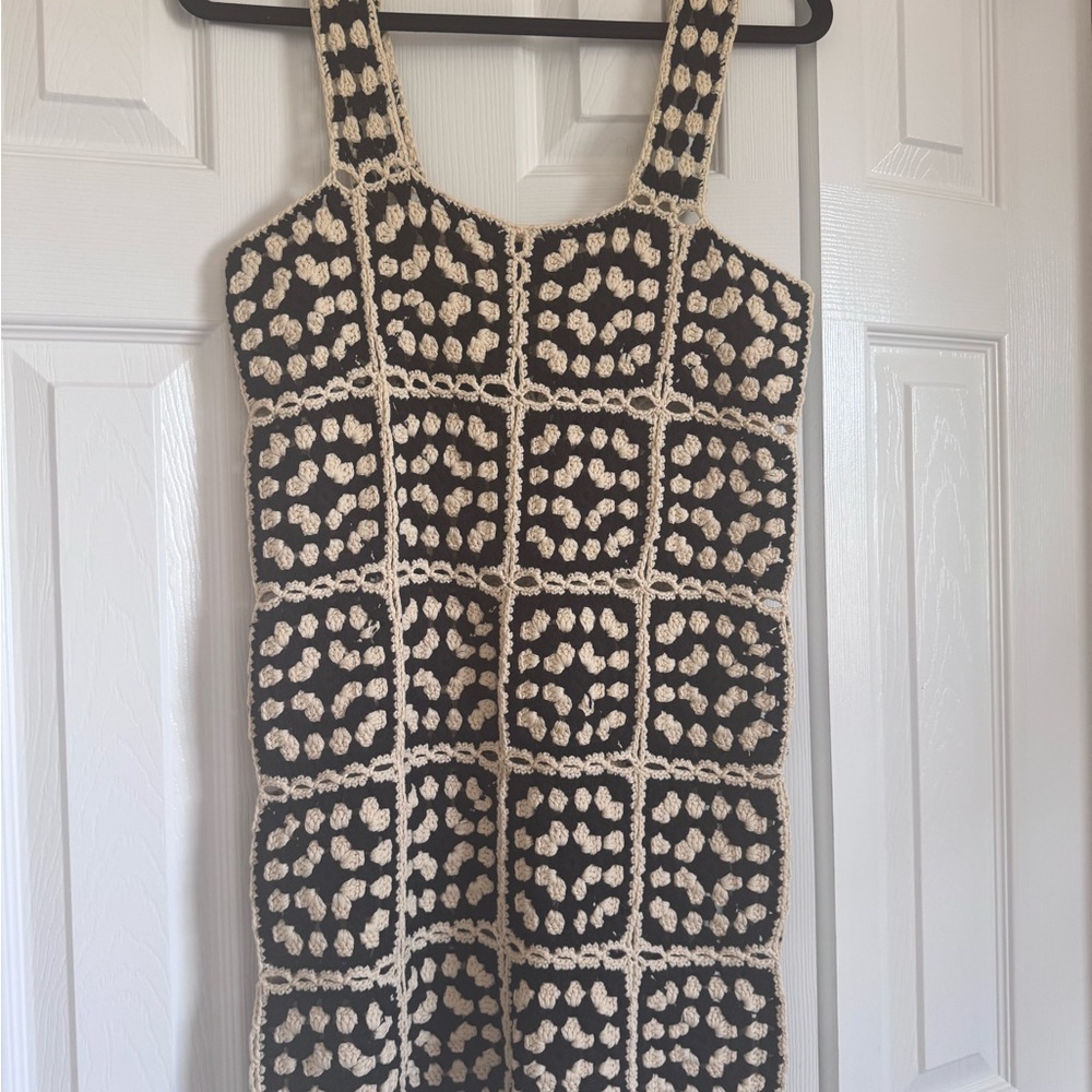 VICI Collection Solana Crochet Mini Dress NWOT - Picture 3 of 5